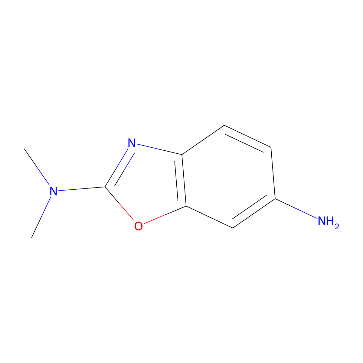 2-N,2-N-dimethyl-1,3-benzoxazole-2,6-diamine molecular structure, CAS 460068-00-2