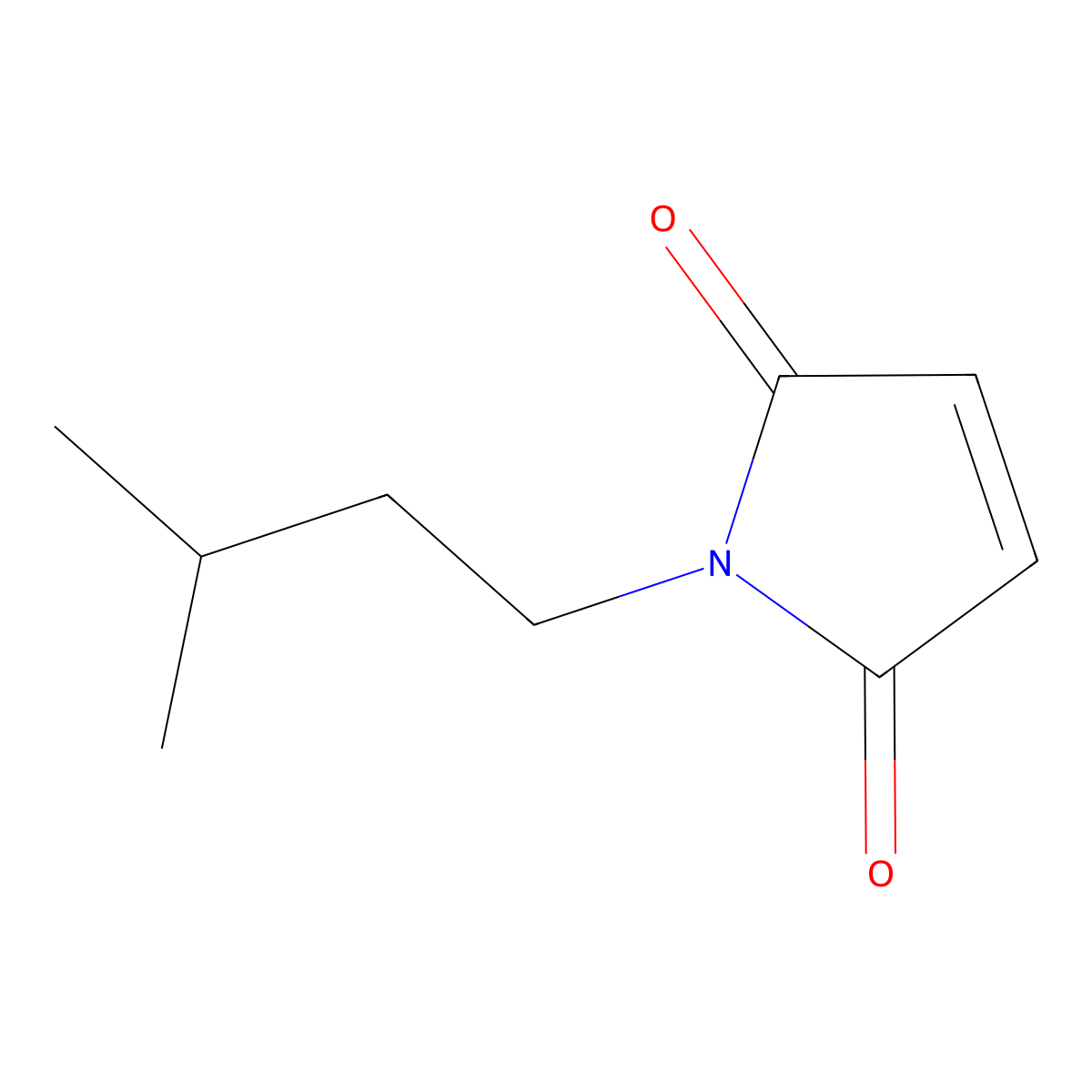 1-(3-methylbutyl)-2,5-dihydro-1H-pyrrole-2,5-dione molecular structure, CAS 46007-35-6