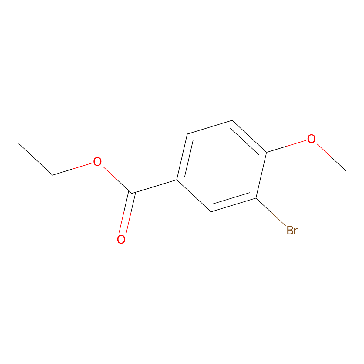 Ethyl 3-bromo-4-methoxybenzoate molecular structure, CAS 460079-82-7