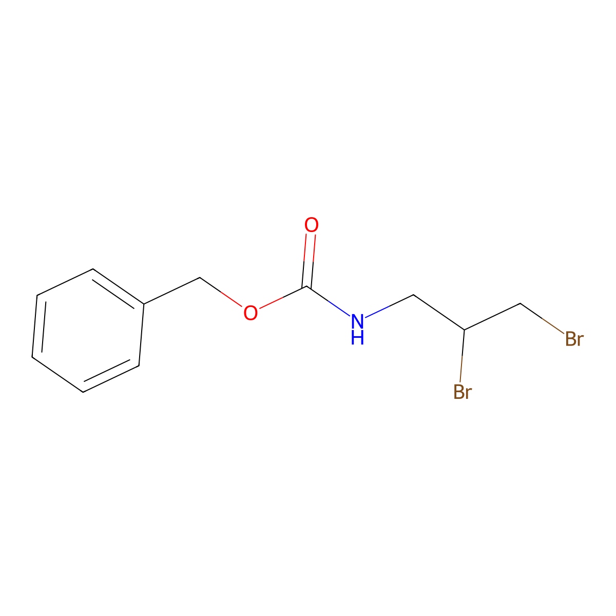 benzyl N-(2,3-dibromopropyl)carbamate molecular structure, CAS 460080-00-6