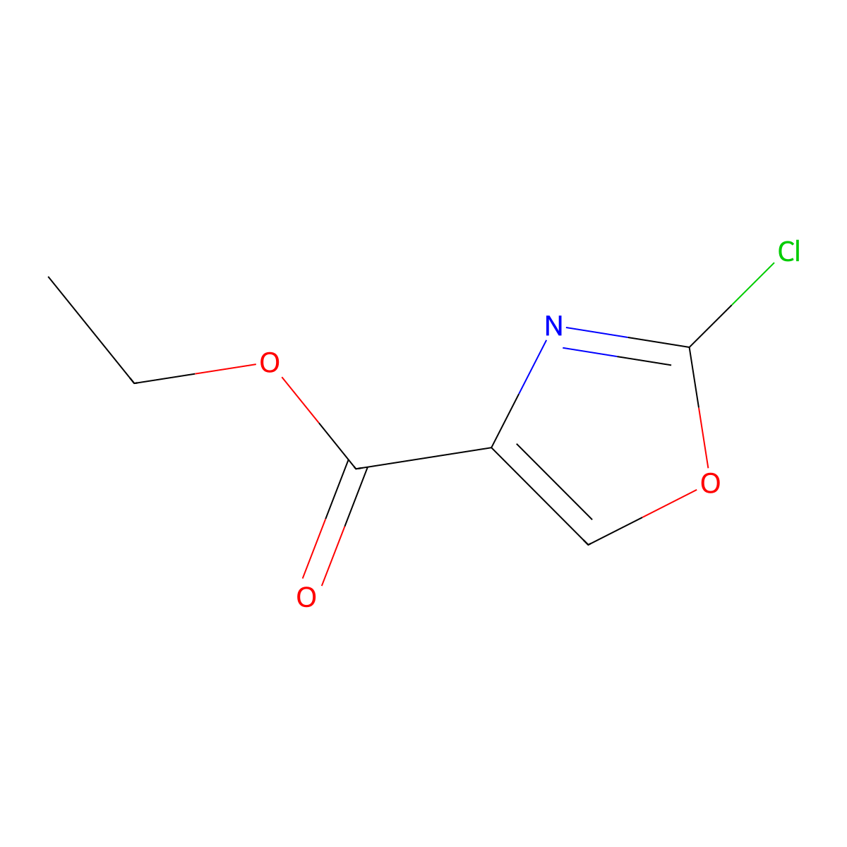 Ethyl 2-chlorooxazole-4-carboxylate molecular structure, CAS 460081-18-9