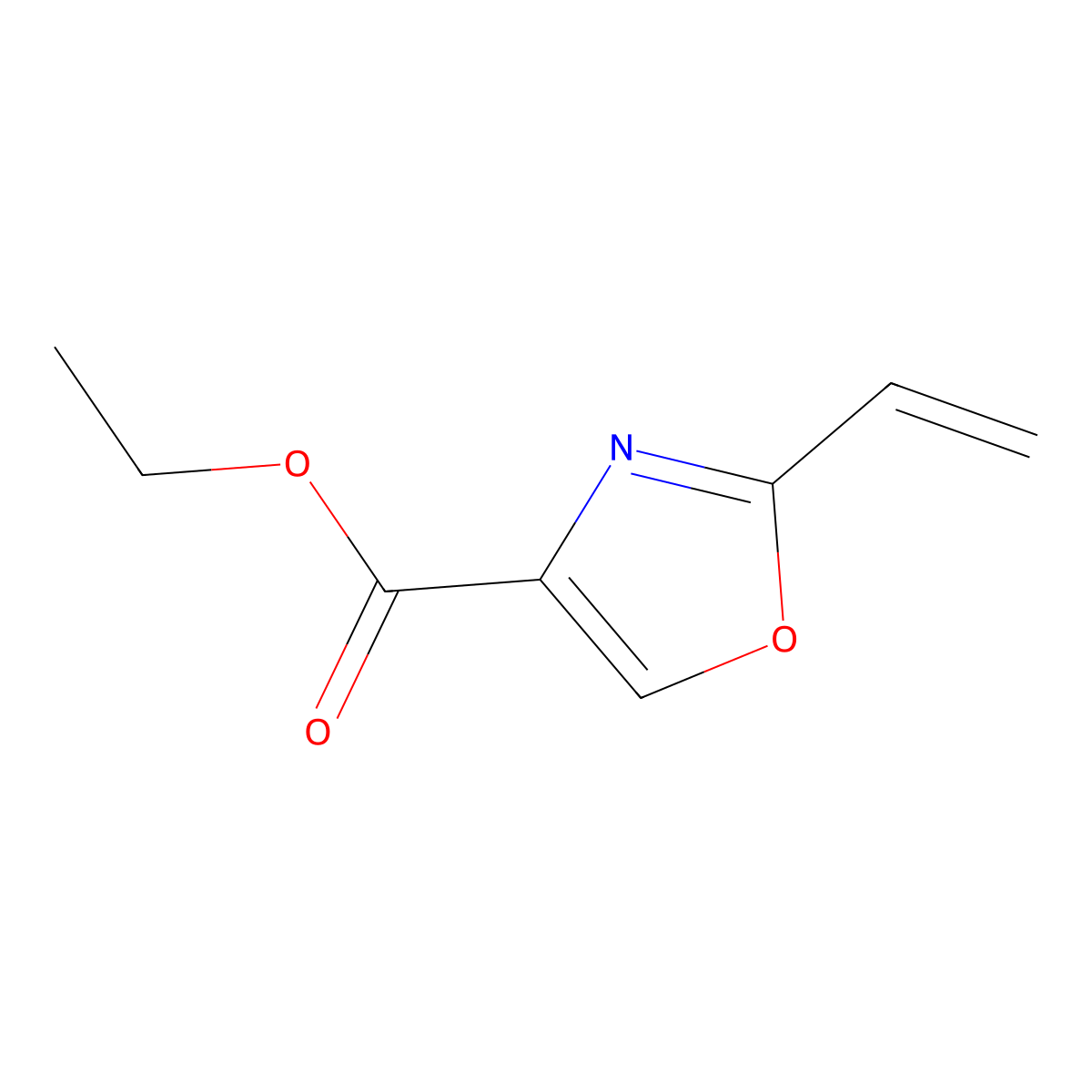 Ethyl 2-vinyloxazole-4-carboxylate molecular structure, CAS 460081-24-7