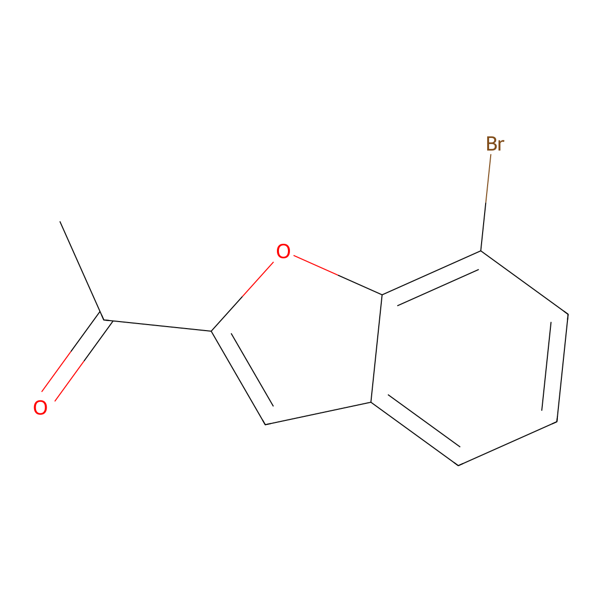 1-(7-Bromobenzofuran-2-YL)ethanone molecular structure, CAS 460086-95-7