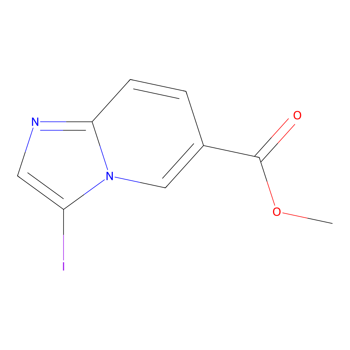 Methyl 3-iodoimidazo[1,2-a]pyridine-6-carboxylate molecular structure, CAS 460087-82-5