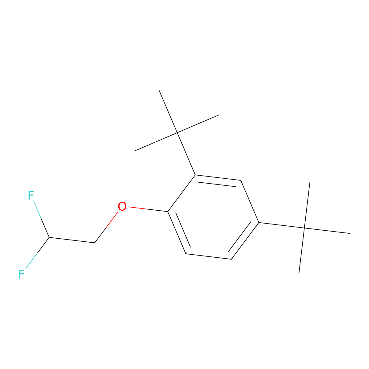 2,4-Di-tert-butyl-1-(2,2-difluoro-ethoxy)-benzene molecular structure, CAS 460087-88-1