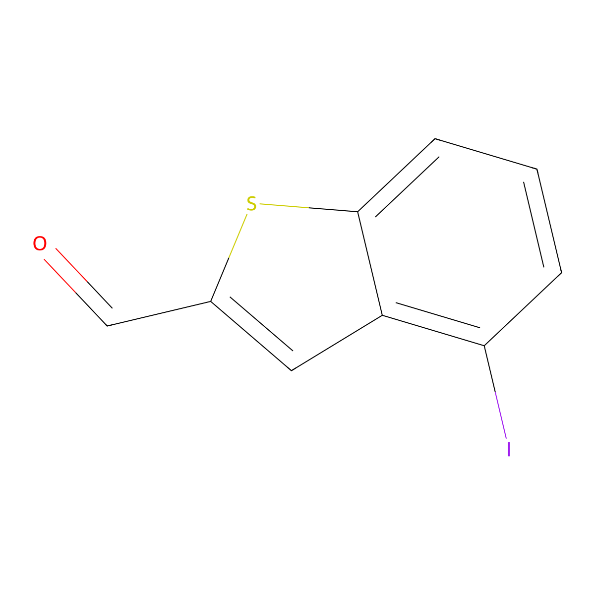4-Iodobenzo[b]thiophene-2-carbaldehyde molecular structure, CAS 460088-06-6