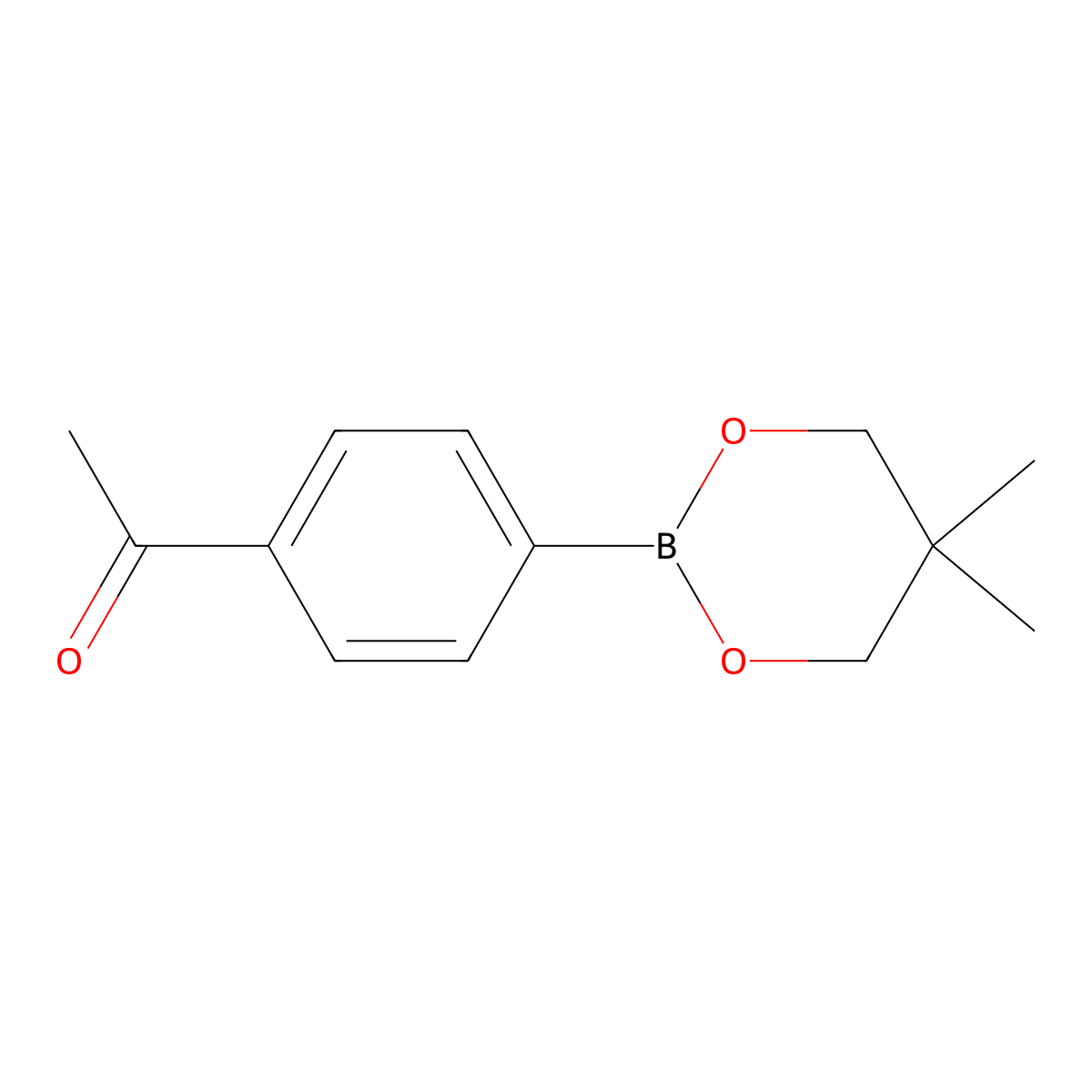 1-(4-(5,5-Dimethyl-1,3,2-dioxaborinan-2-yl)phenyl)ethan-1-one molecular structure, CAS 460088-33-9