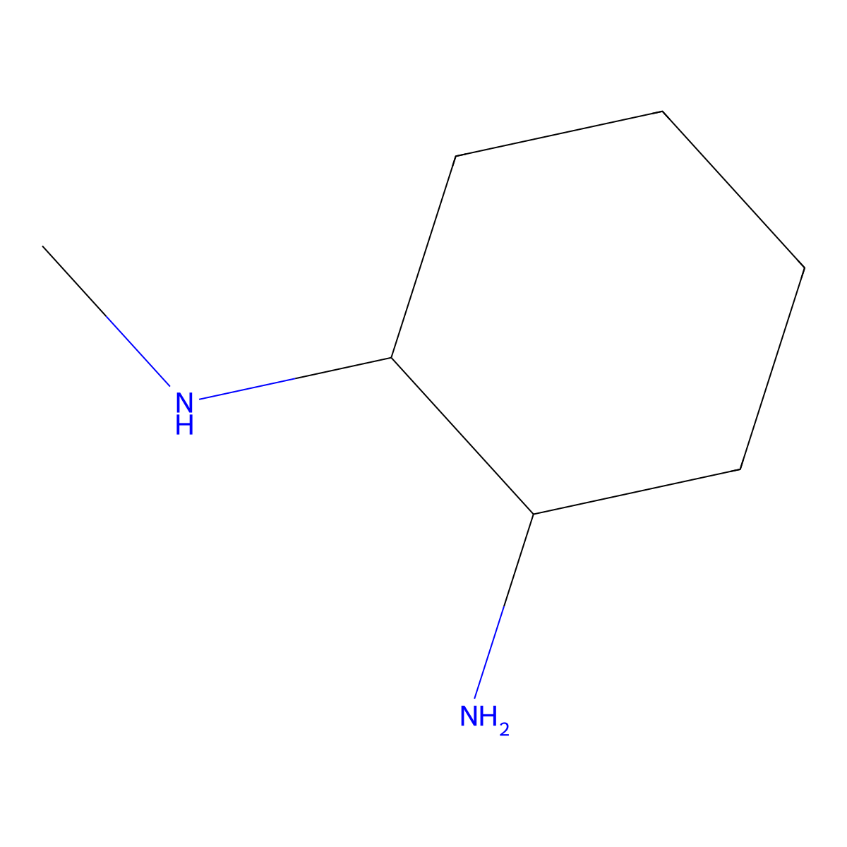 Rac-(1r,2r)-n1-methylcyclohexane-1,2-diamine molecular structure, CAS 460090-24-8