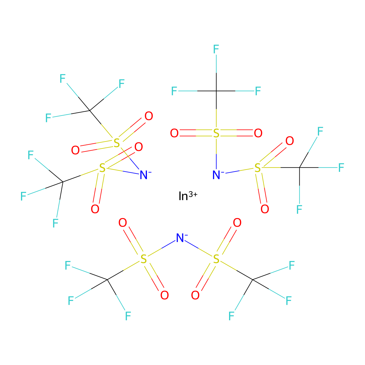 Indium(III) tris(trifluoromethanesulfonimide) molecular structure, CAS 460096-11-1