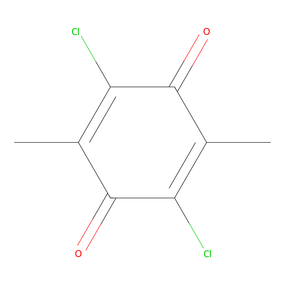 2,5-Dichloro-3,6-dimethyl-p-benzoquinone molecular structure, CAS 46010-98-4