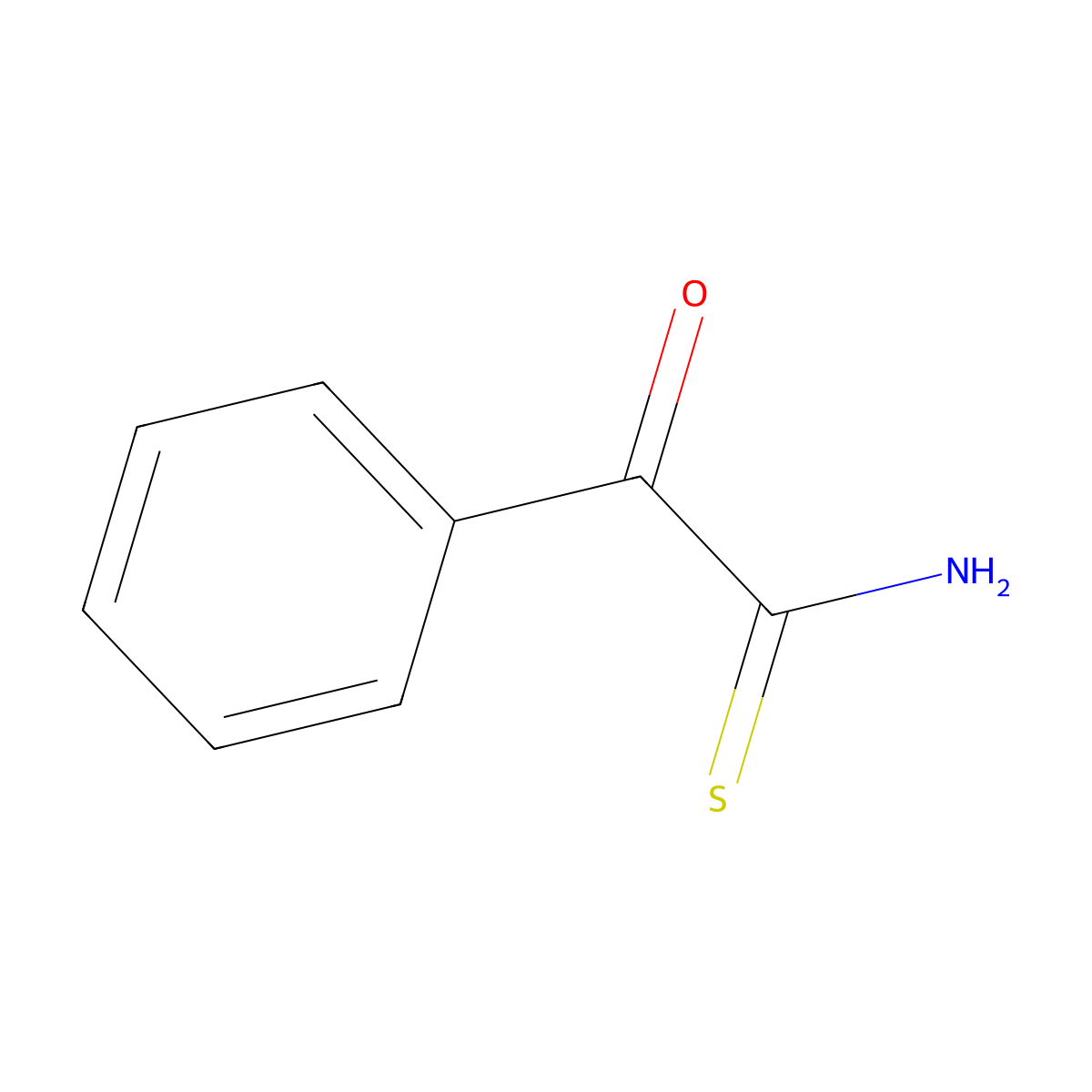 2-Oxo-2-phenylethanethioamide molecular structure, CAS 4602-31-7