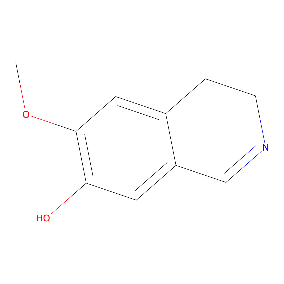 3,4-Dihydro-6-methoxy-7-isoquinolinol molecular structure, CAS 4602-73-7