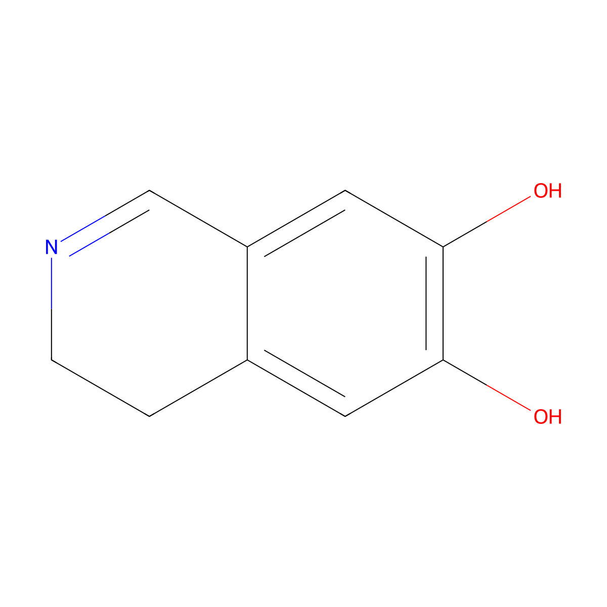 6,7-Dihydroxy-3,4-dihydroisoquinoline molecular structure, CAS 4602-83-9