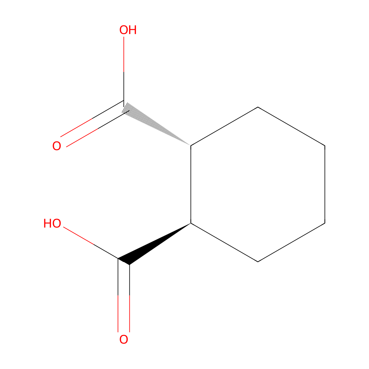 (1R,2R)-Cyclohexane-1,2-dicarboxylic acid molecular structure, CAS 46022-05-3