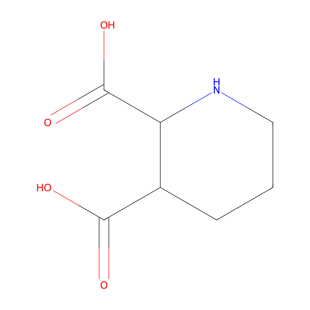 cis-2,3-Piperidine dicarboxylic acid molecular structure, CAS 46026-75-9