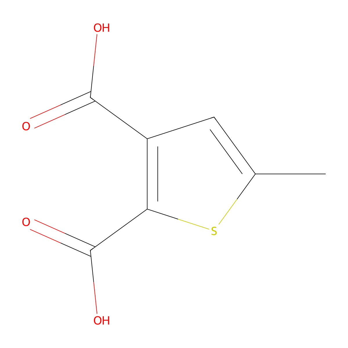 5-Methylthiophene-2,3-dicarboxylic acid molecular structure, CAS 46029-22-5