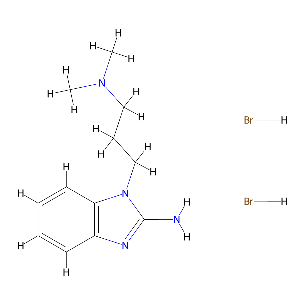 2-Amino-N,N-dimethyl-1H-benZimidaZole-1-propanamine dihydrobromide molecular structure, CAS 460312-93-0