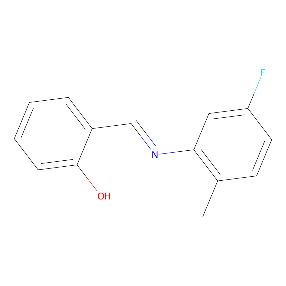 N-(Salicylidene)-5-fluoro-2-methylaniline molecular structure, CAS 460315-18-8