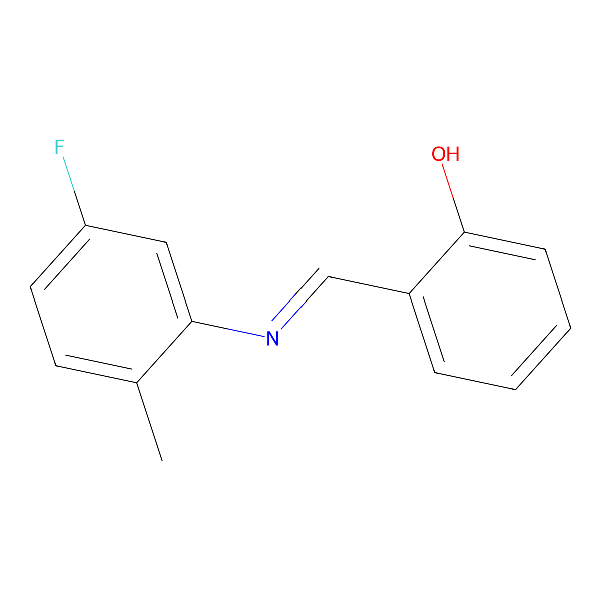 N-(Salicylidene)-5-fluoro-2-methylaniline molecular structure, CAS 460315-18-8