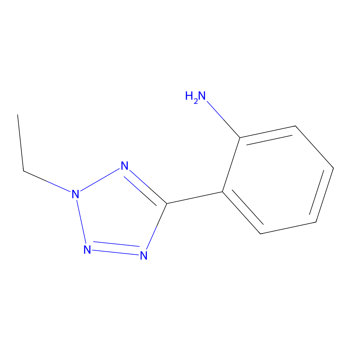 2-(2-Ethyl-2H-tetrazol-5-yl)aniline molecular structure, CAS 460334-66-1