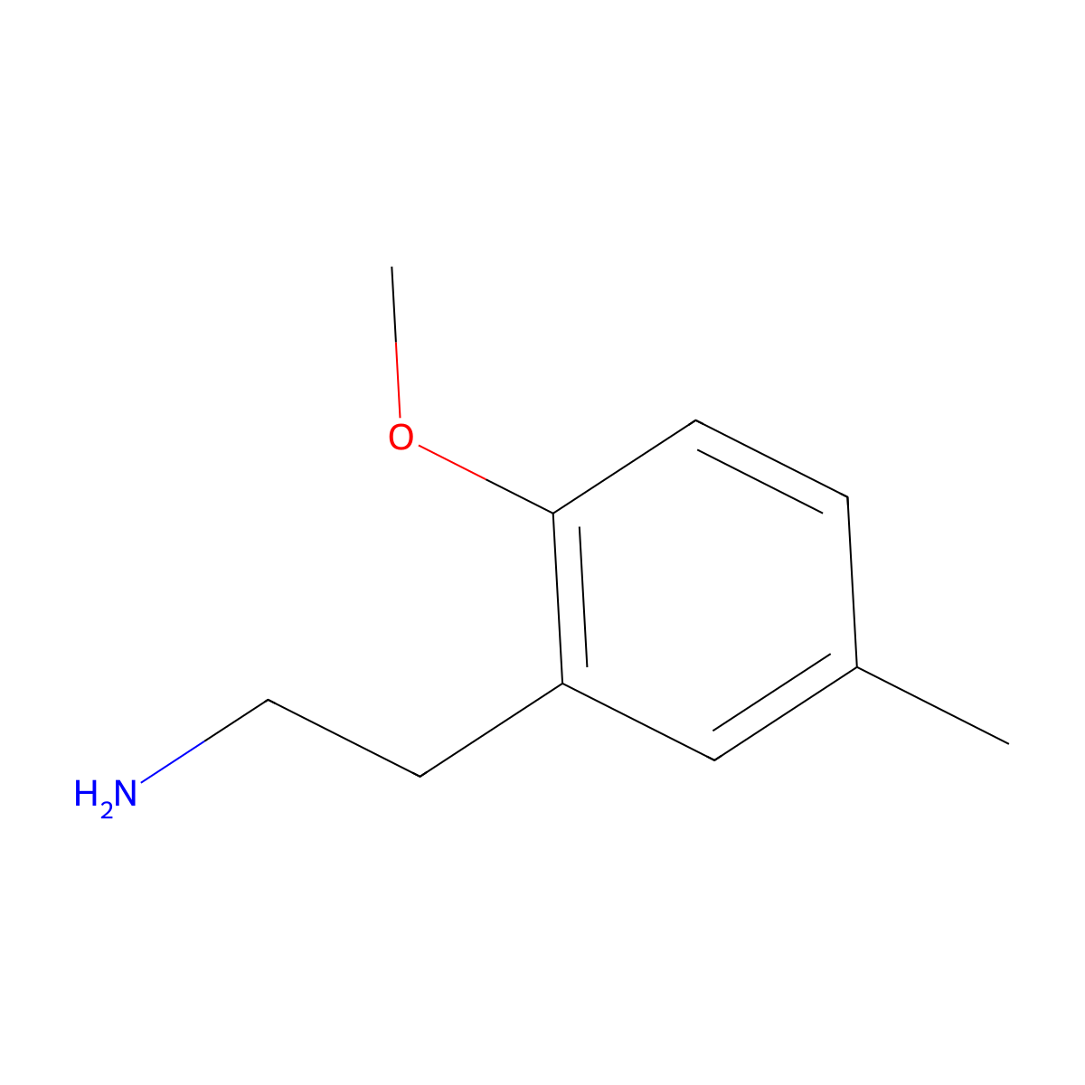2-(2-Methoxy-5-methylphenyl)ethan-1-amine molecular structure, CAS 46035-71-6