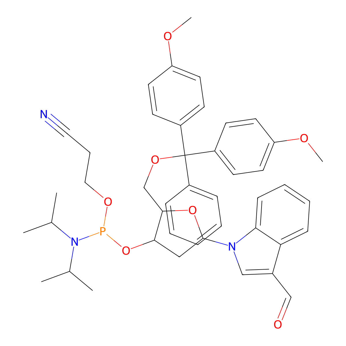 5-Formylindole-CE Phosphoramidite molecular structure, CAS 460355-05-9