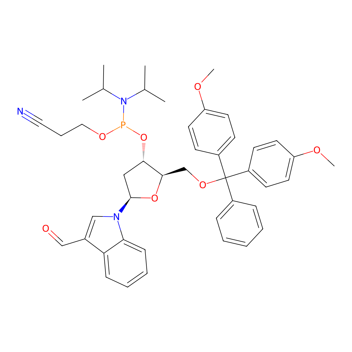 5-Formylindole-CE Phosphoramidite molecular structure, CAS 460355-05-9