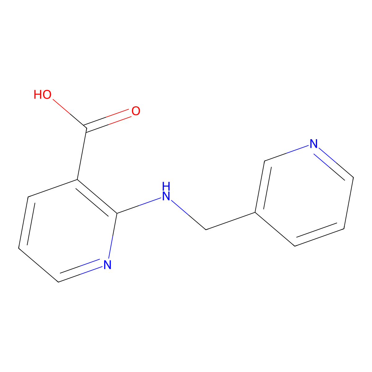 2-[(3-Pyridinylmethyl)amino]nicotinic acid molecular structure, CAS 460363-72-8
