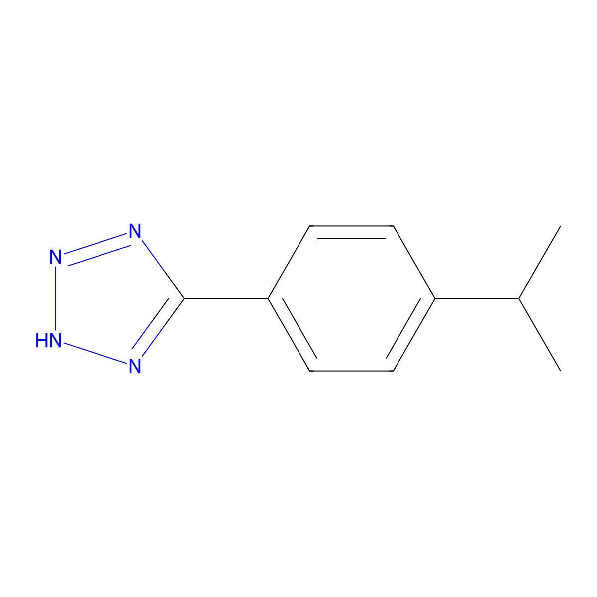 5-[4-(propan-2-yl)phenyl]-1H-1,2,3,4-tetrazole molecular structure, CAS 460363-75-1