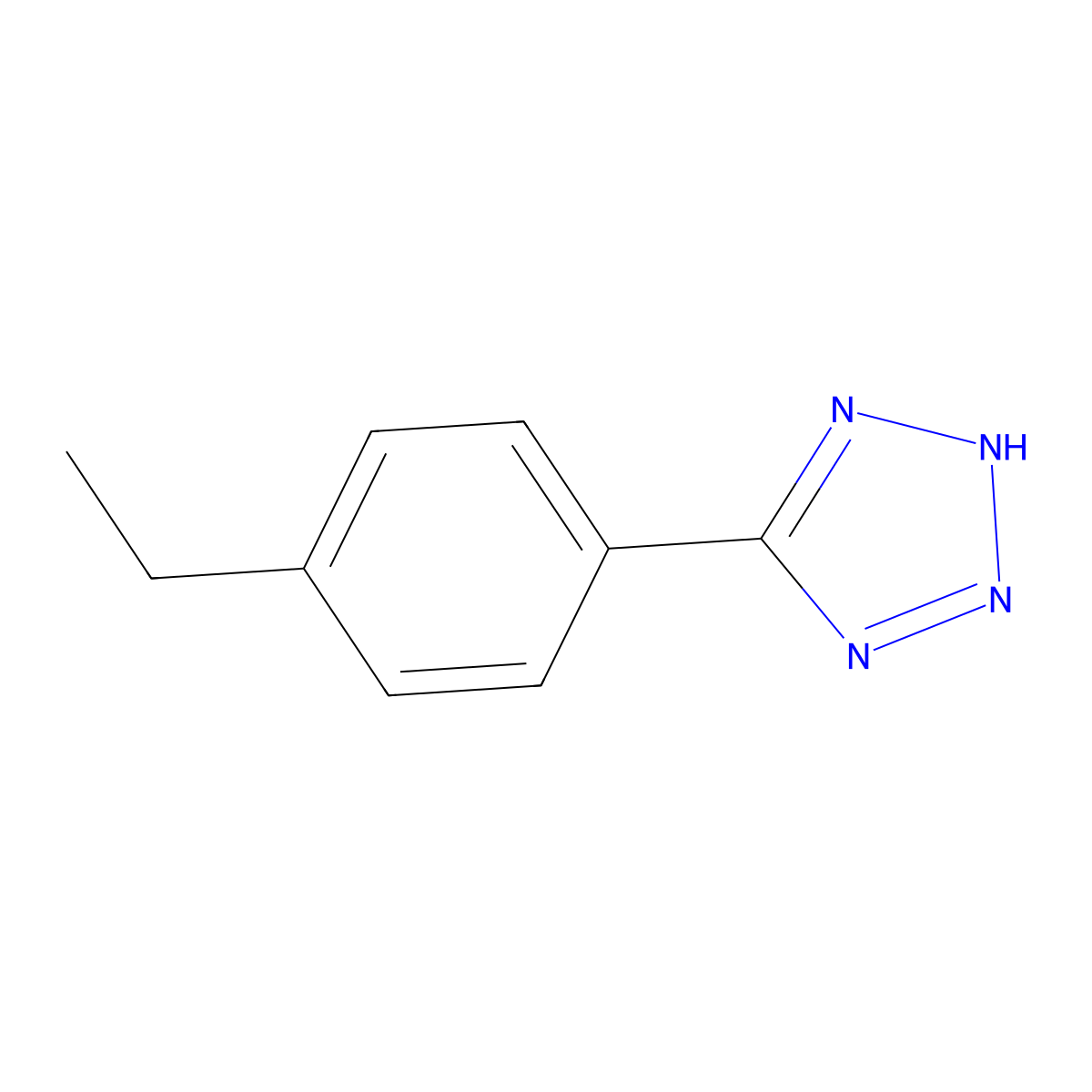 5-(4-ethylphenyl)-2H-1,2,3,4-tetrazole molecular structure, CAS 460363-76-2