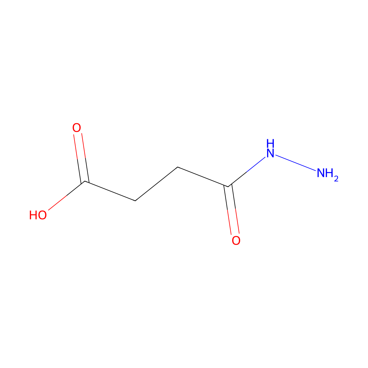 Succinic acid monohydrazide molecular structure, CAS 4604-20-0