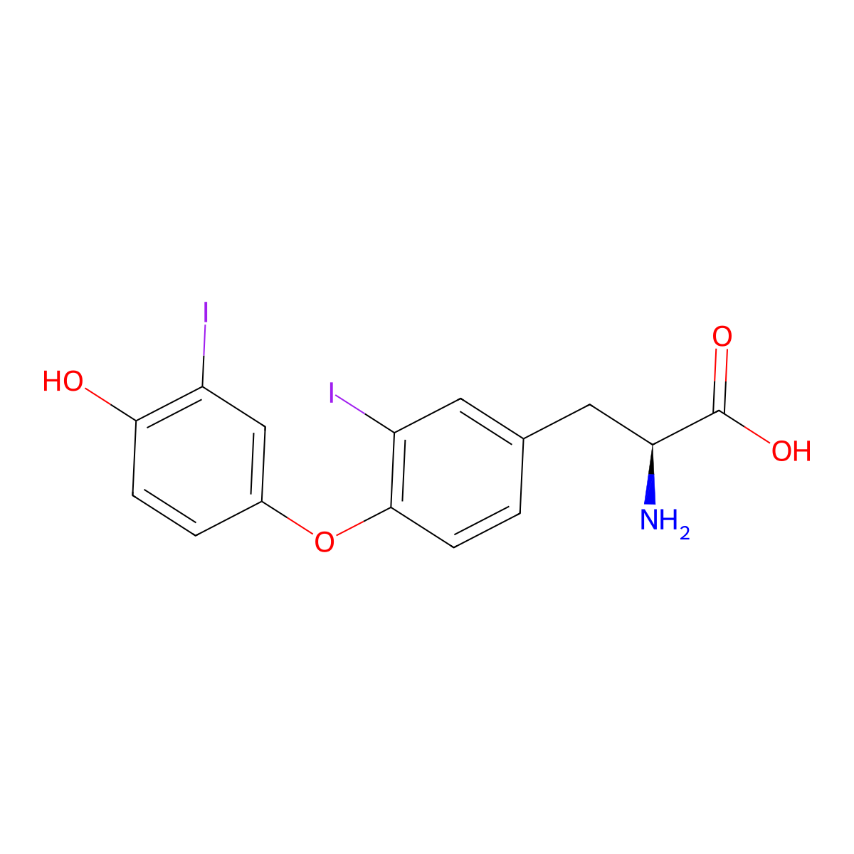 3,3'-Diiodo-L-thyronine molecular structure, CAS 4604-41-5