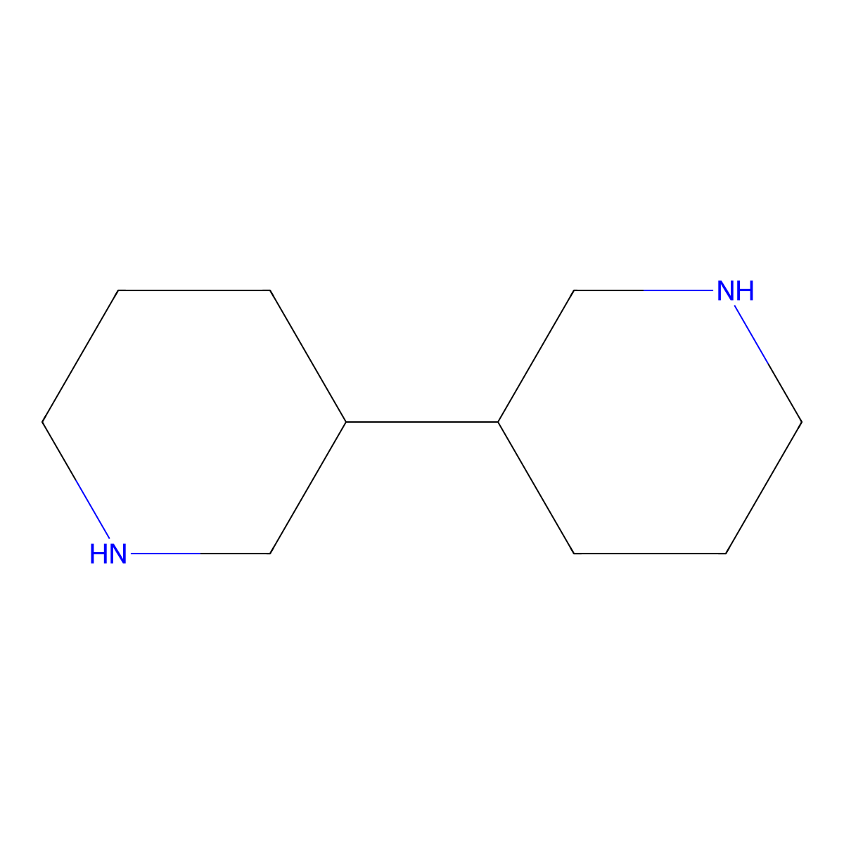 3,3'-Bipiperidine molecular structure, CAS 46040-83-9