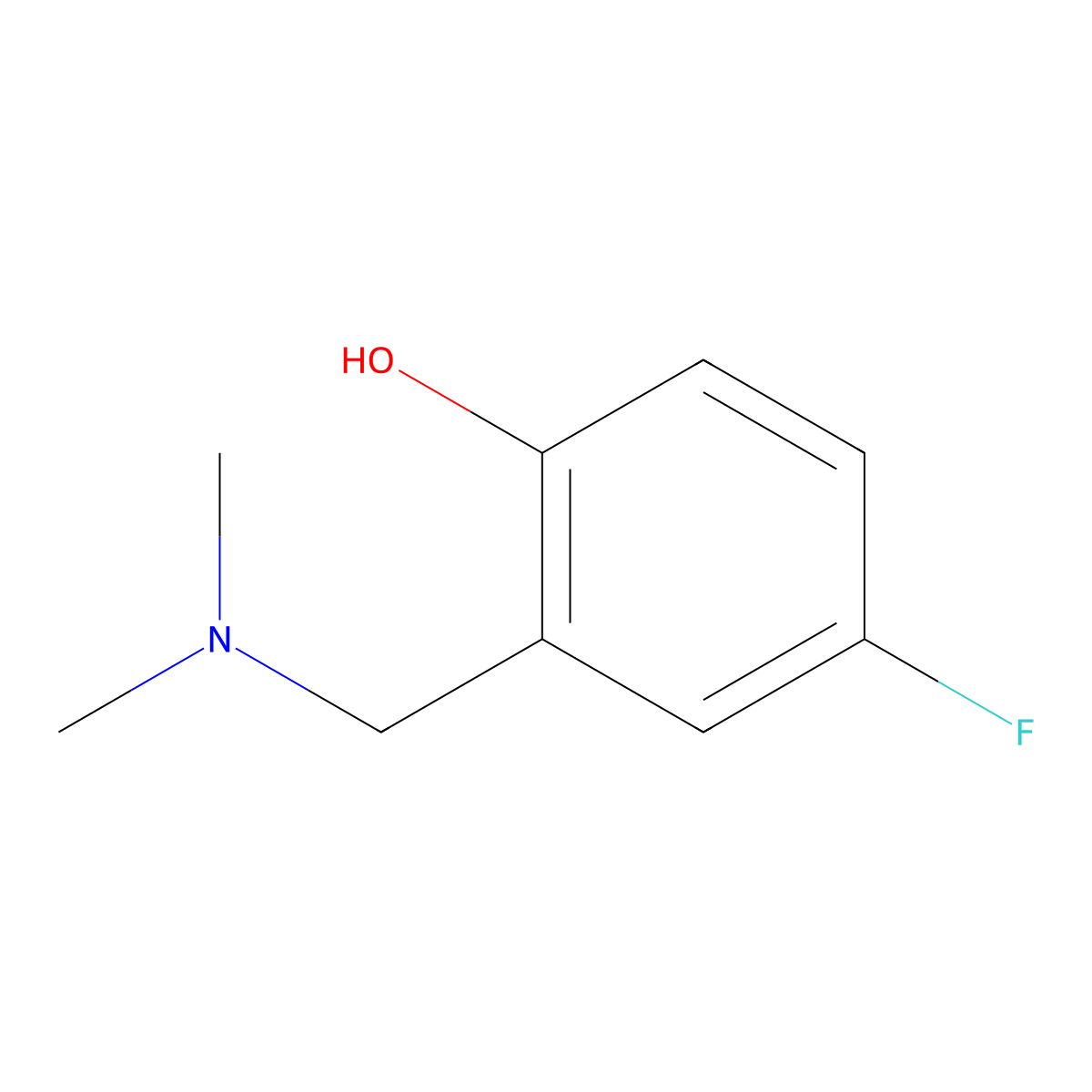 2-[(Dimethylamino)methyl]-4-fluorophenol molecular structure, CAS 46049-91-6