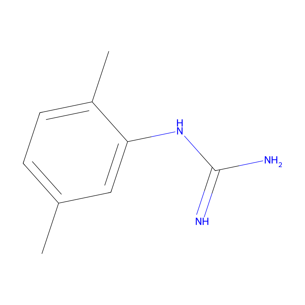 N-(2,5-dimethylphenyl)guanidine molecular structure, CAS 46049-94-9