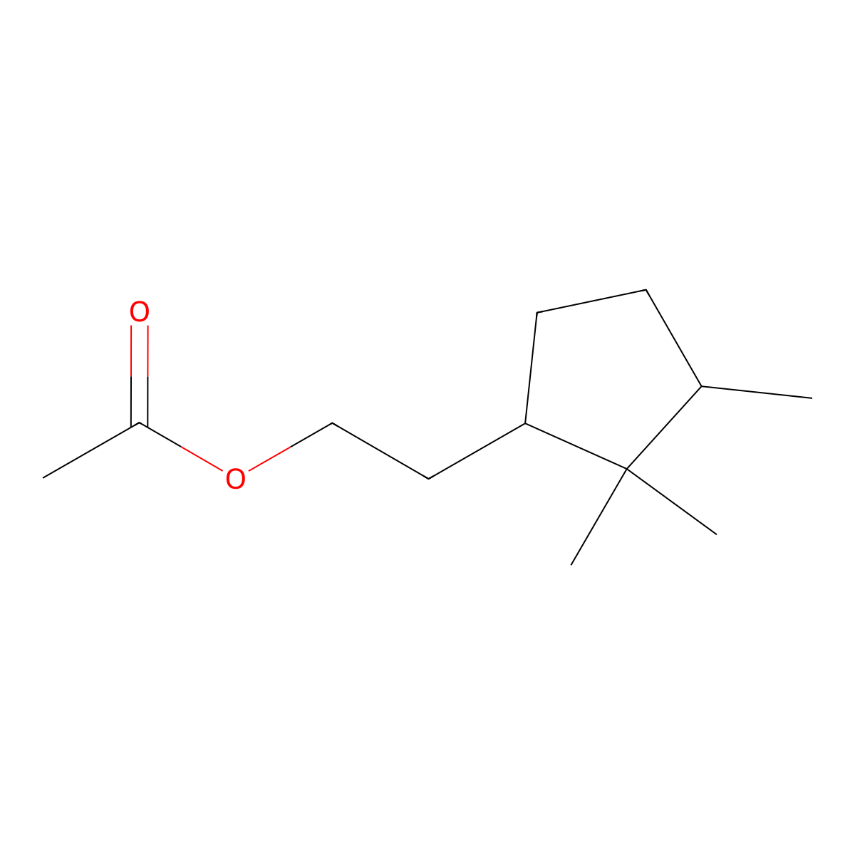 2-(2,2,3-Trimethylcyclopent-1-yl)ethyl acetate molecular structure, CAS 4605-47-4