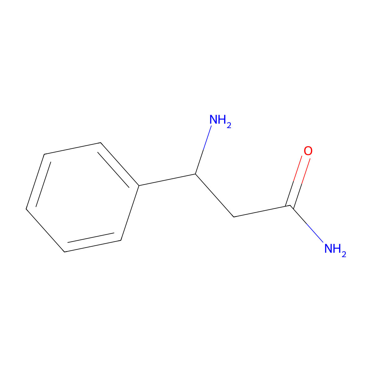 3-Amino-3-phenylpropanamide molecular structure, CAS 46050-30-0