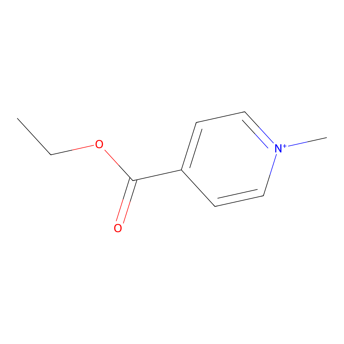 Pyridinium, 4-(ethoxycarbonyl)-1-methyl- molecular structure, CAS 46052-17-9