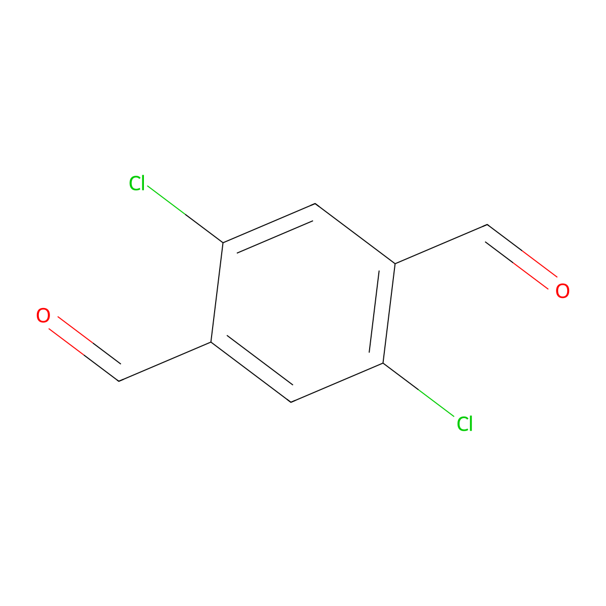 2,5-Dichloroterephthalaldehyde molecular structure, CAS 46052-84-0