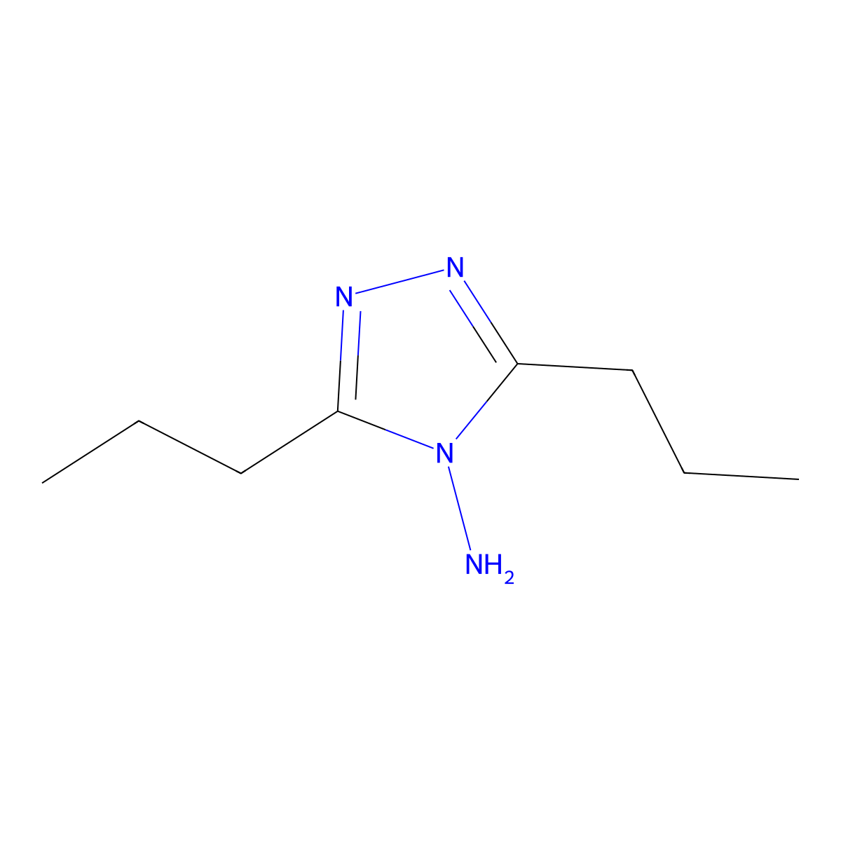 3,5-Dipropyl-1,2,4-triazol-4-ylamine molecular structure, CAS 46054-70-0