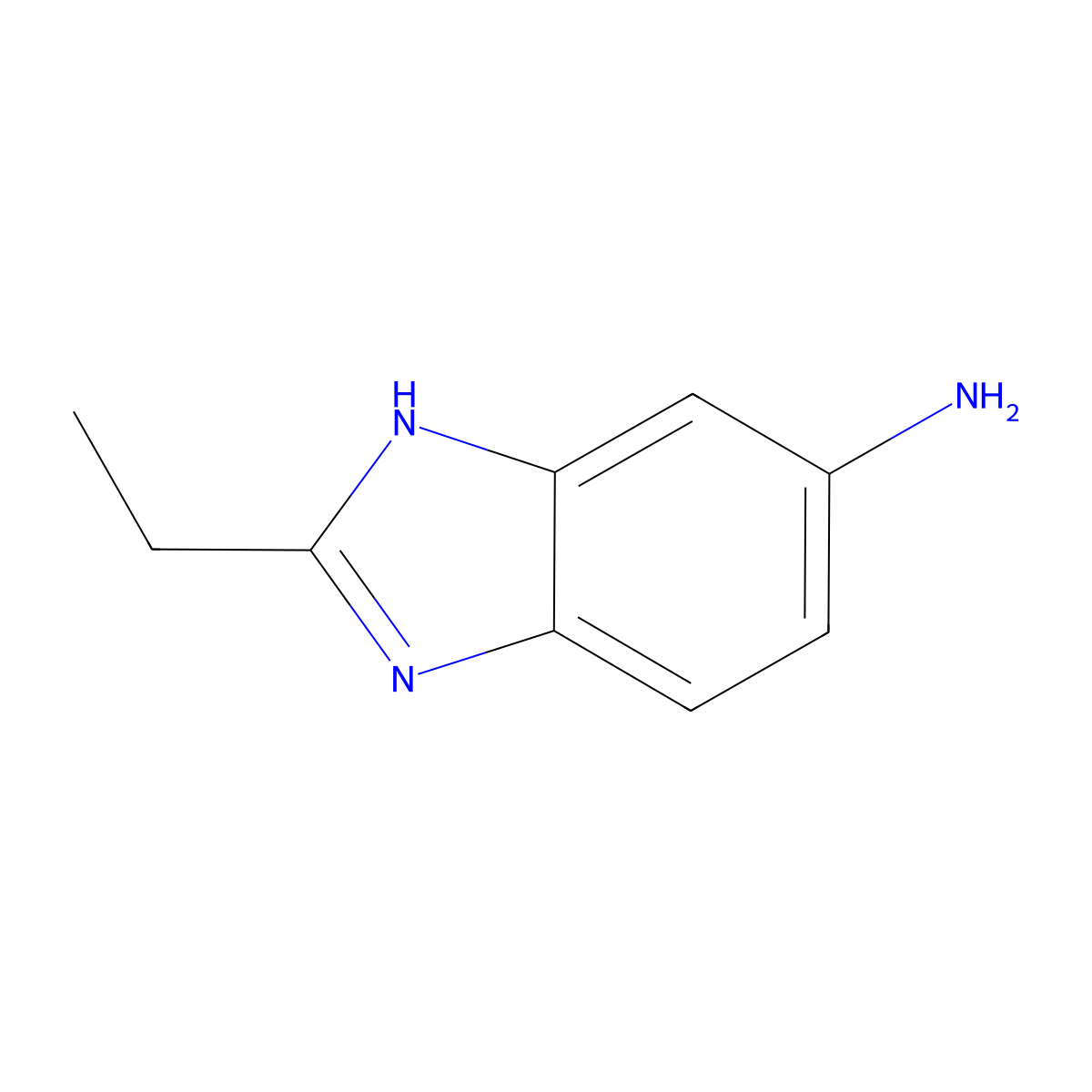 2-Ethyl-3H-benzoimidazol-5-ylamine molecular structure, CAS 46055-62-3