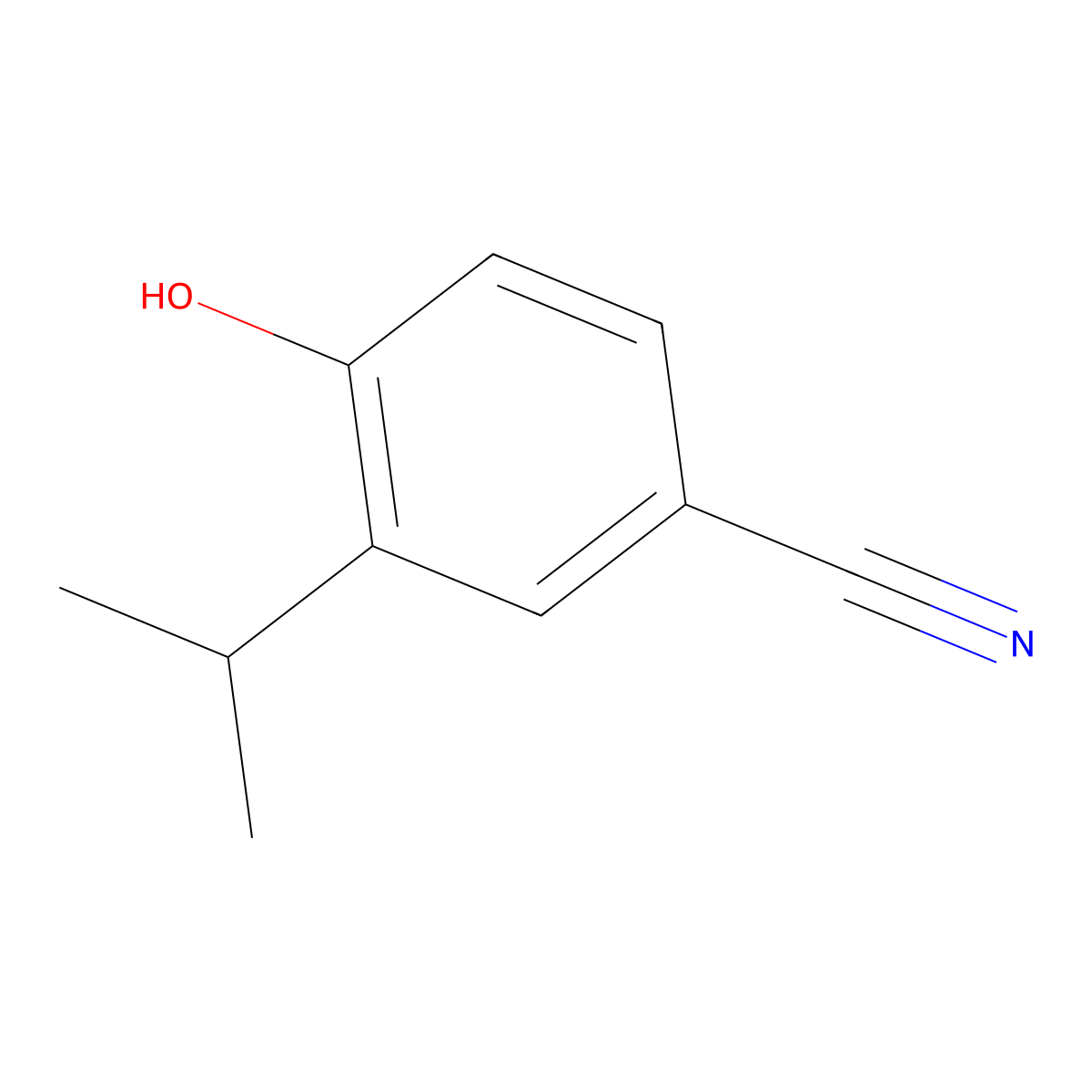 4-Hydroxy-3-(propan-2-yl)benzonitrile molecular structure, CAS 46057-54-9