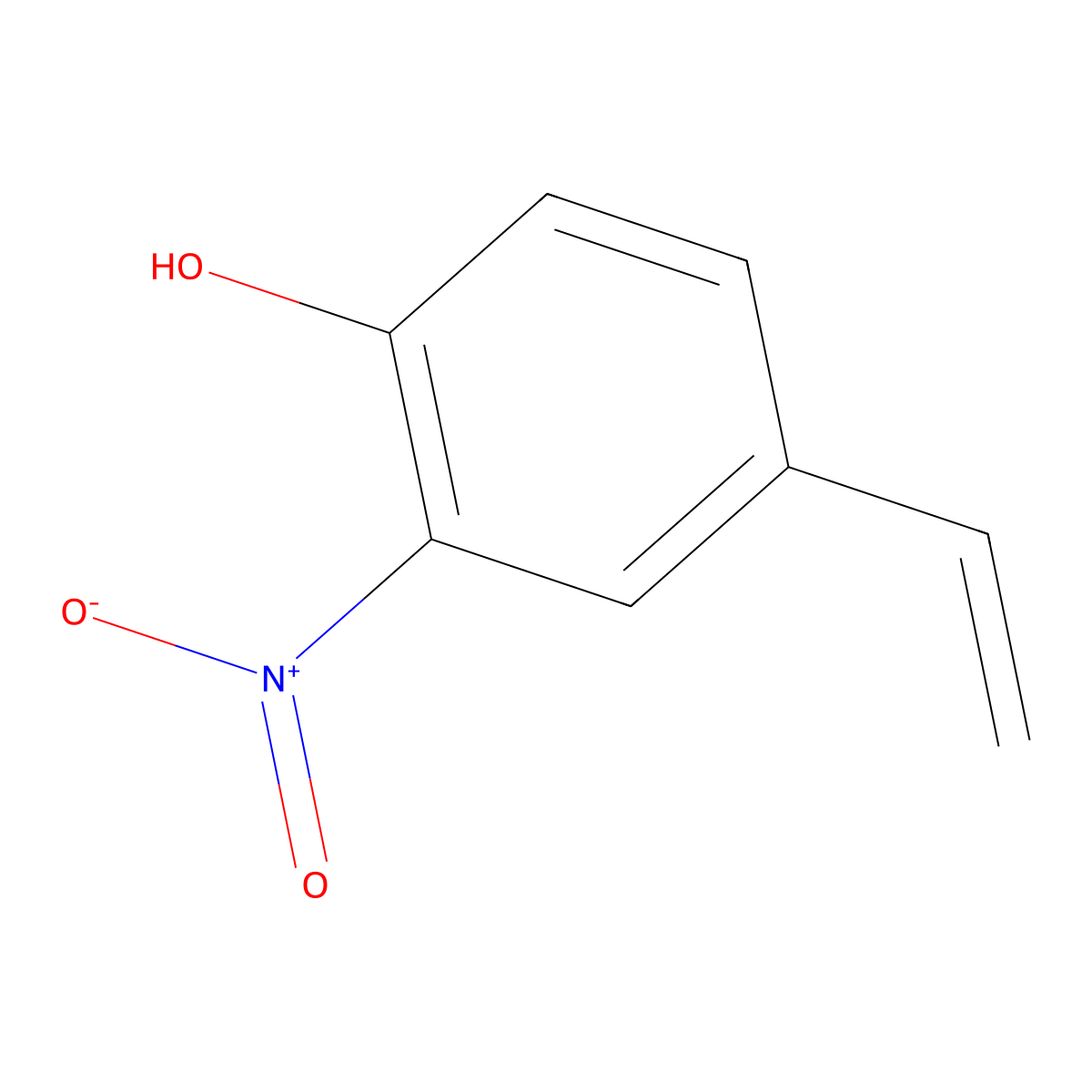 2-Nitro-4-vinylphenol molecular structure, CAS 46057-60-7