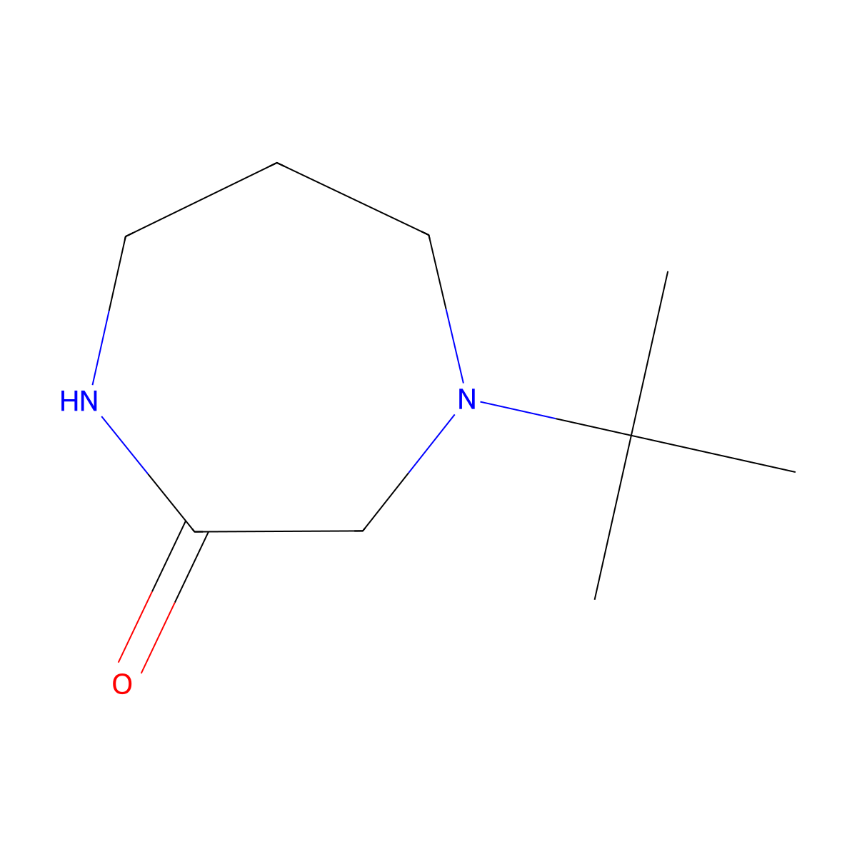4-Tert-butyl-1,4-diazepan-2-one molecular structure, CAS 46059-74-9
