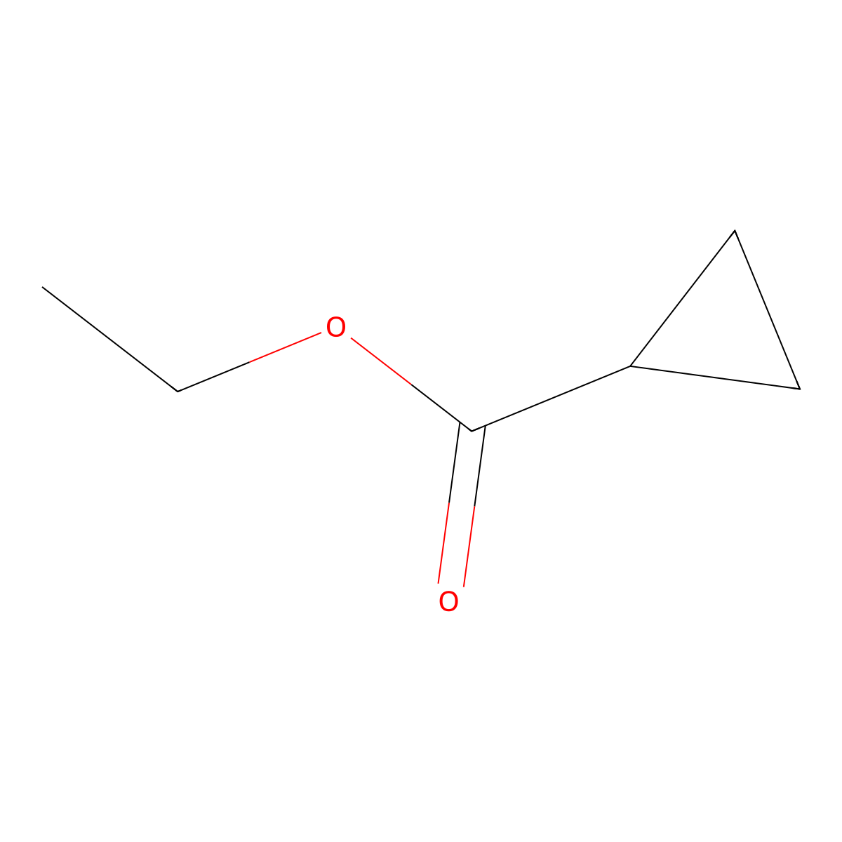 Ethyl cyclopropanecarboxylate molecular structure, CAS 4606-07-9