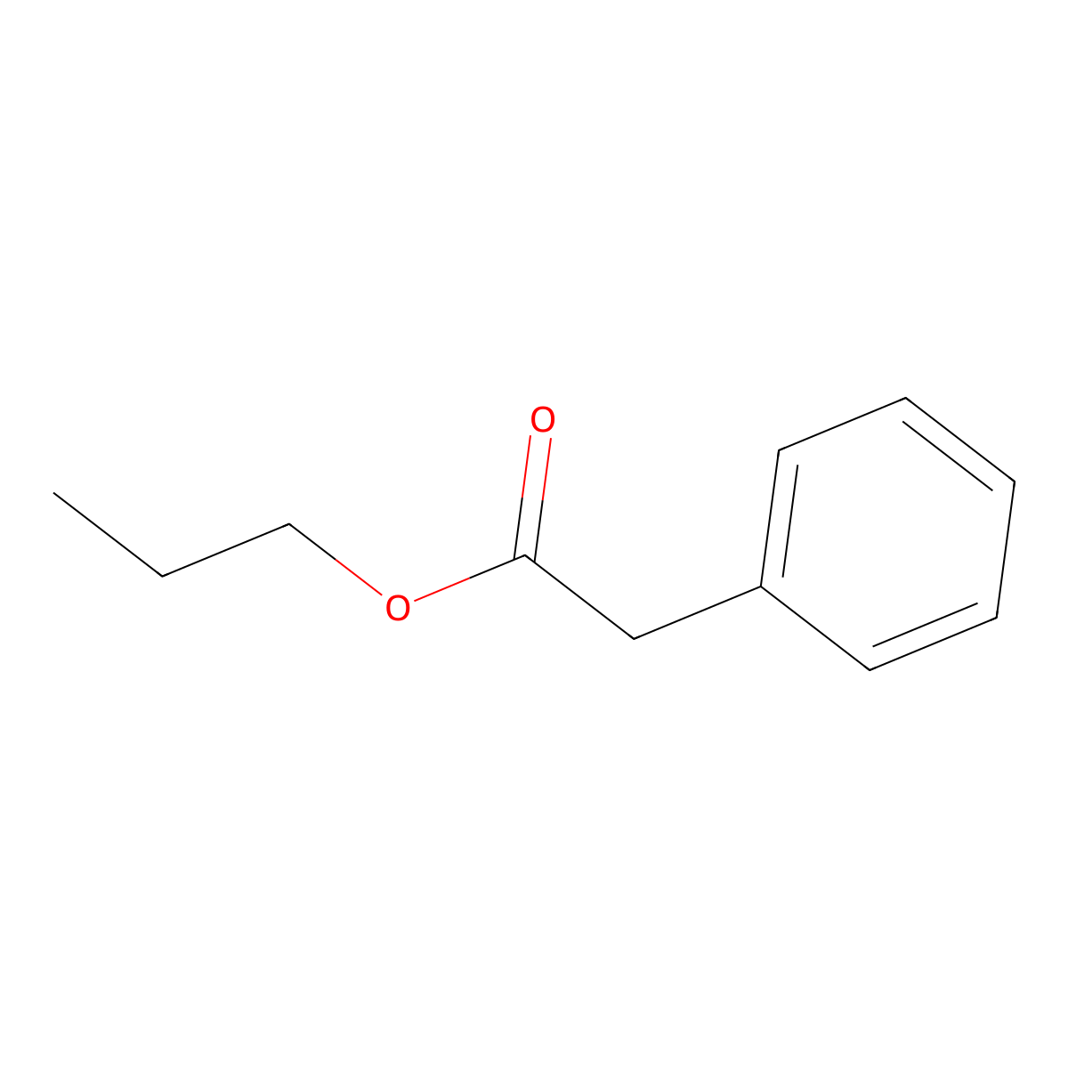 Propyl phenylacetate molecular structure, CAS 4606-15-9