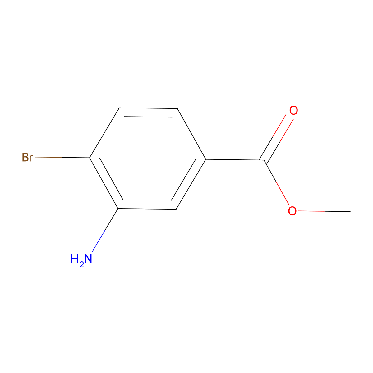 Methyl 3-amino-4-bromobenzoate molecular structure, CAS 46064-79-3