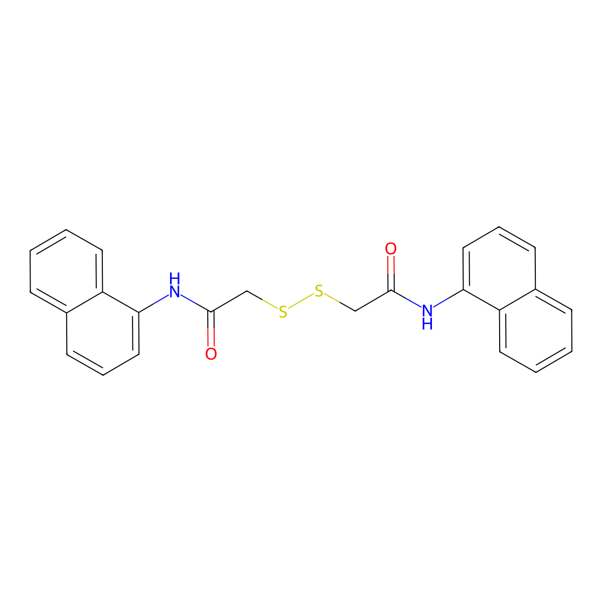 2,2'-disulfanediylbis[N-(naphthalen-1-yl)acetamide] molecular structure, CAS 4607-10-7