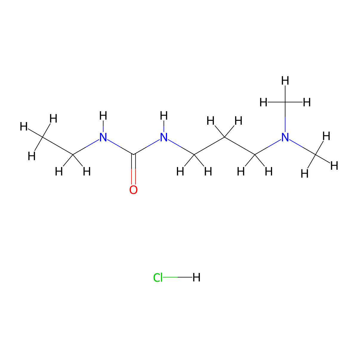 1-(3-(Dimethylamino)propyl)-3-ethylurea hydrochloride molecular structure, CAS 4607-26-5