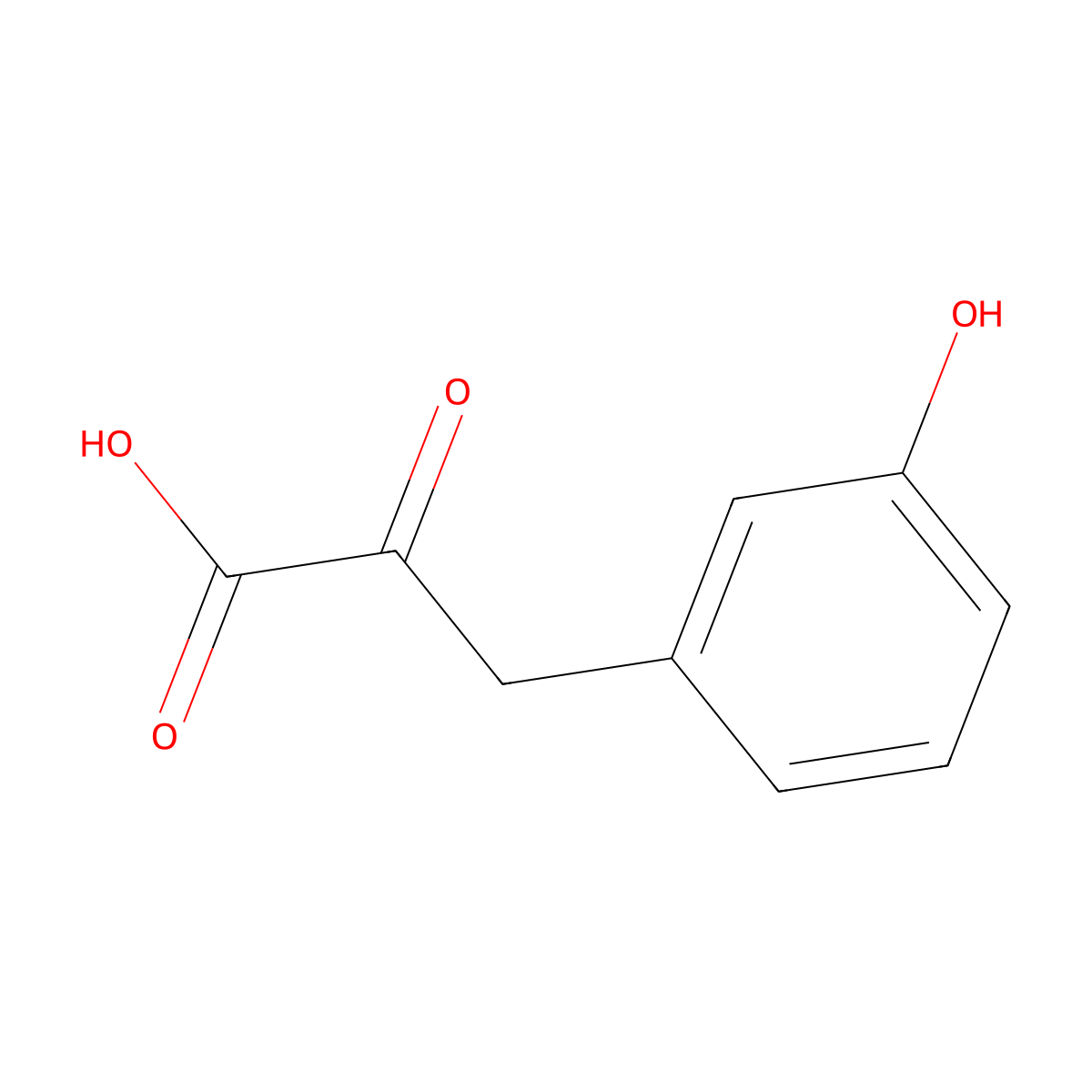 3-Hydroxyphenylpyruvic acid molecular structure, CAS 4607-41-4